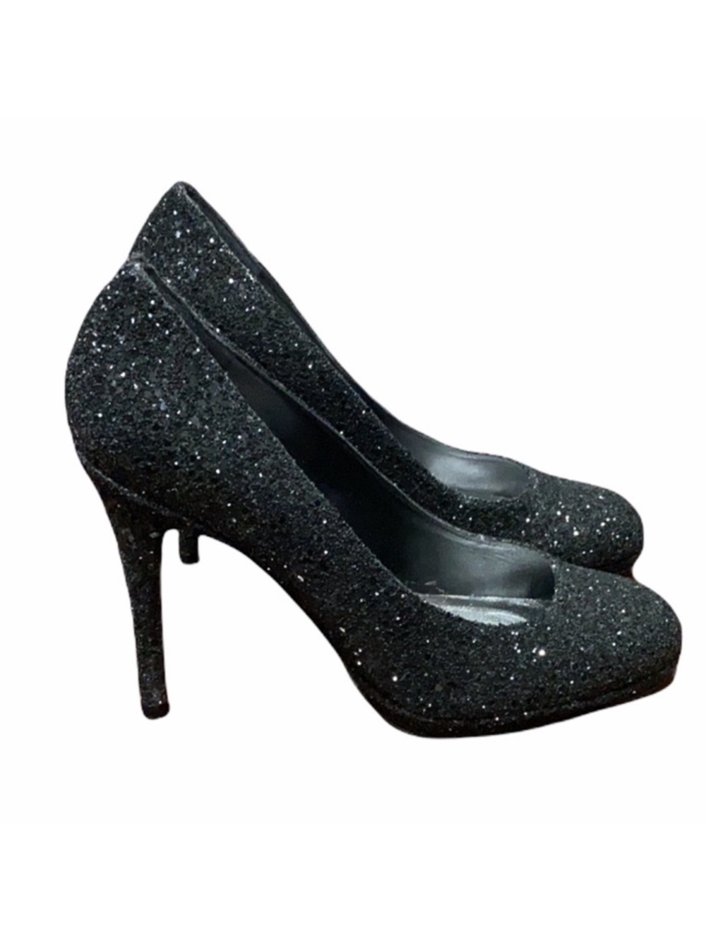 Stuart Weitzman Black Glitter Pumps Size 8